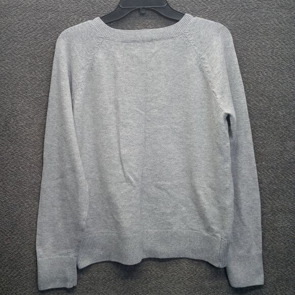 Old Navy Sosoft Women Tall V Neck Sweater Gray - Picture 2 of 7